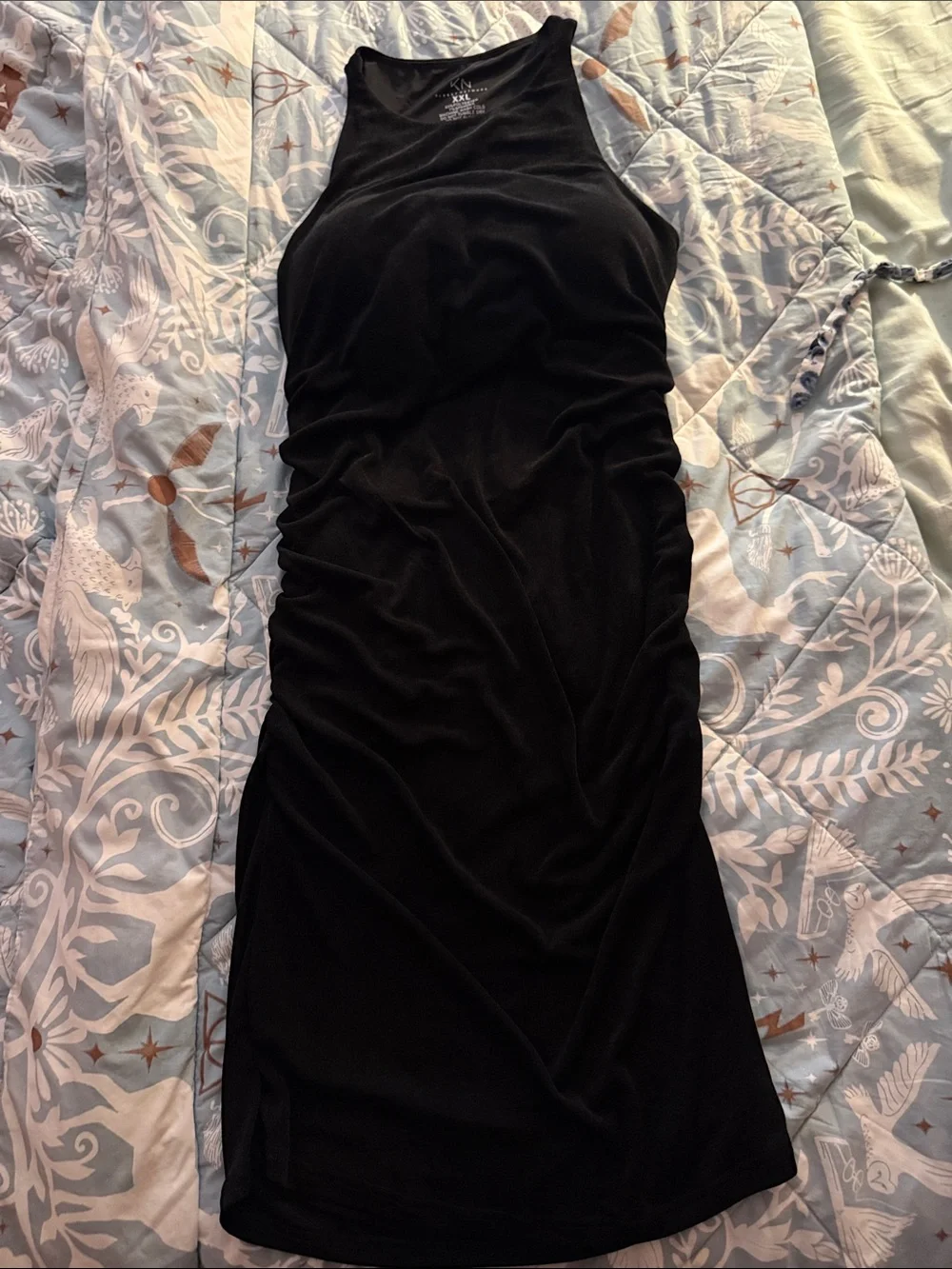 Klassy Network Black Sleeveless Midi cut out Tank Dress